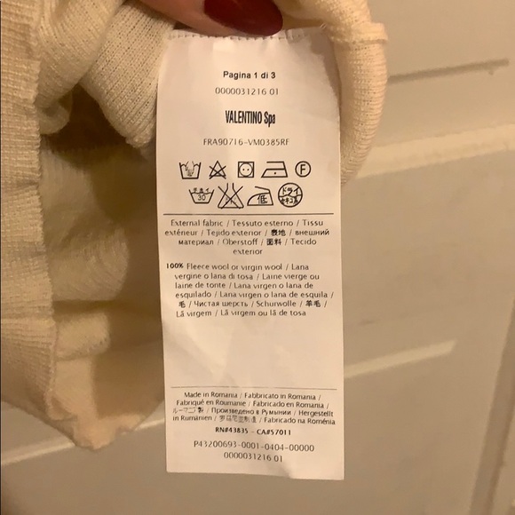 RED Valentino Cream Sweater Sz S - Picture 7 of 7